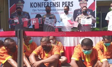 Tumpas Narkoba Polres Lamongan Amankan 14 Tersangka
