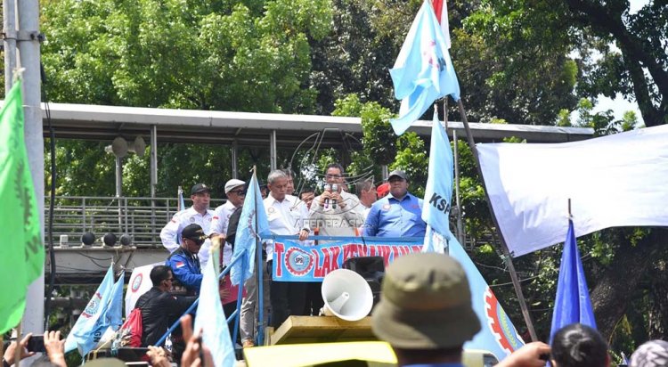 Wakili Istana, Kasetpres Temui Pengunjuk Rasa
